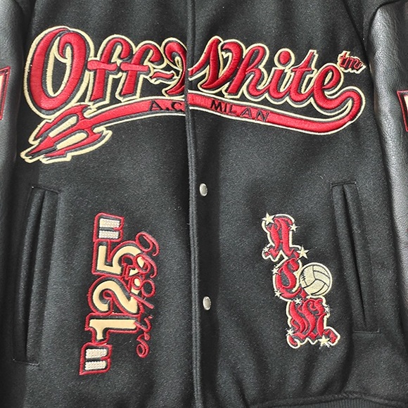Off-White x AC Milan Baseball Jacket - Picture 4 of 9